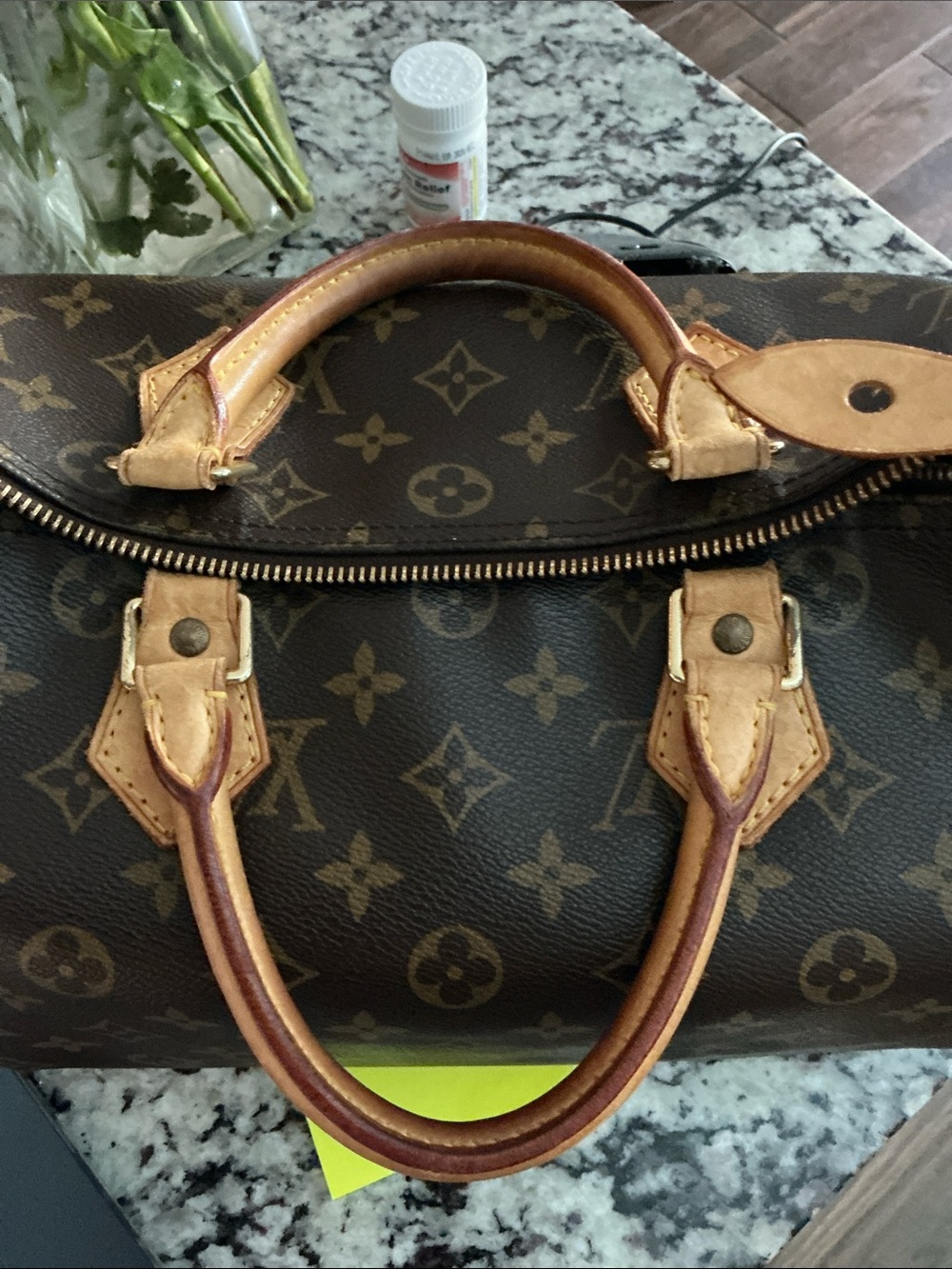 Louis Vuitton Monogram Canvas  Handbag - Brown & Tan Speedy 30 - Picture 9 of 10